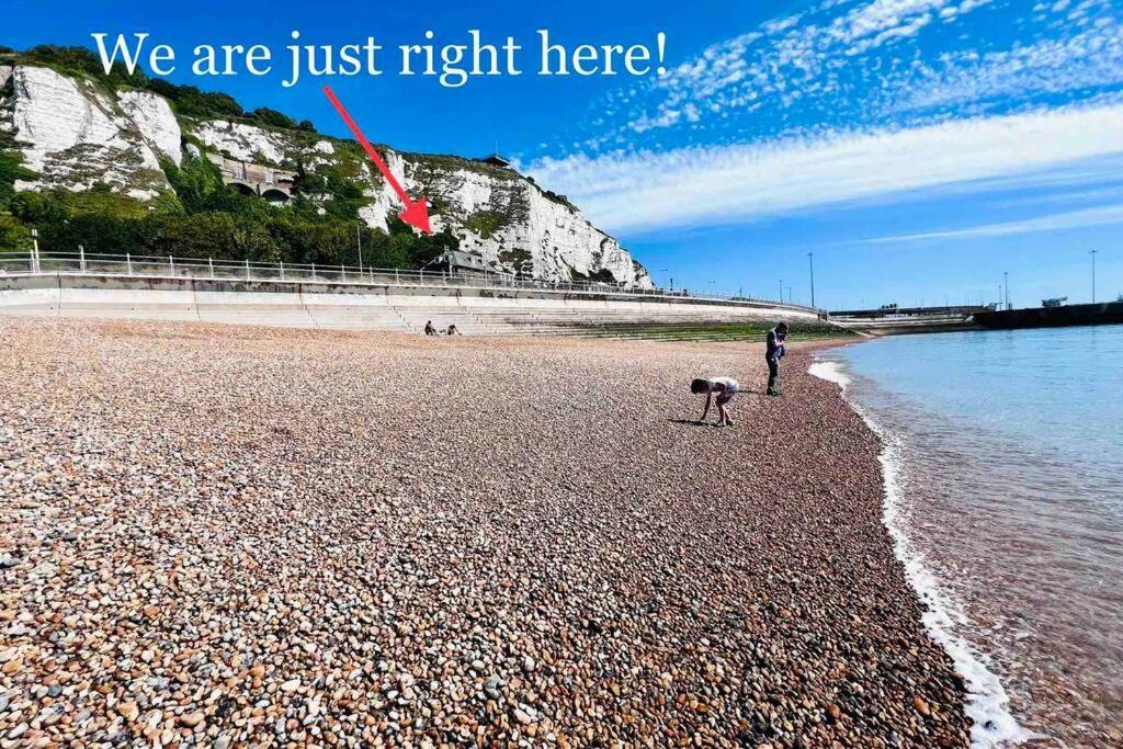 Flat 4 Marine Parade House, 1 East Cliff- Next To Dover Port, White Cliffs, Beach, Castle Exterior foto